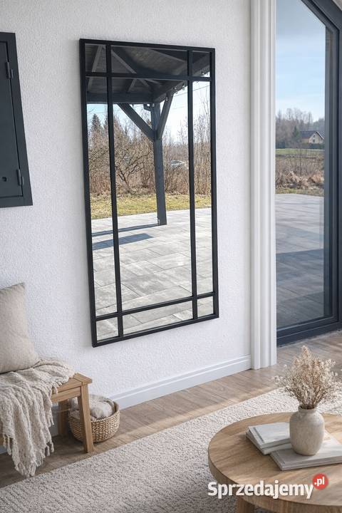 Loftowe lustro w aluminiowej ramie 170 x 70 Lustra małopolskie Wojnicz