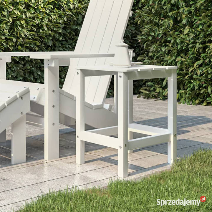 Stolik ogrodowy Adirondack biały 38x38x46 HDPE Warszawa