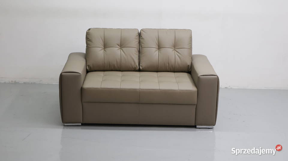 2 osobowa sofa kanapa kolor piaskowy SKÓRA 90cm Poznań