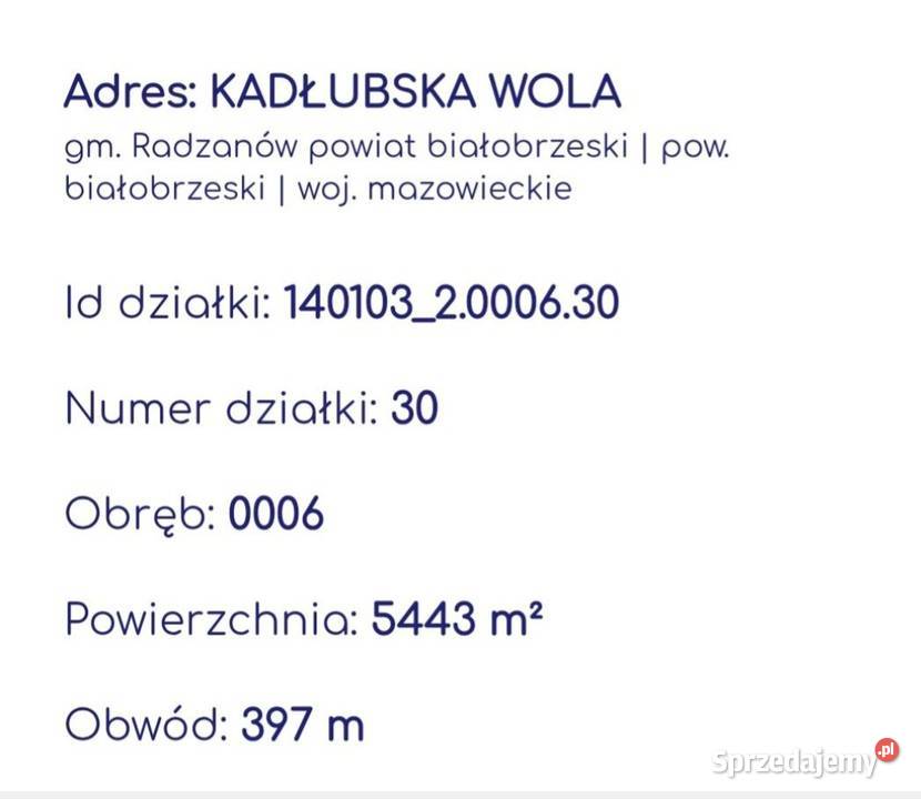 Ziemia rolna mazowieckie Stara Błotnica