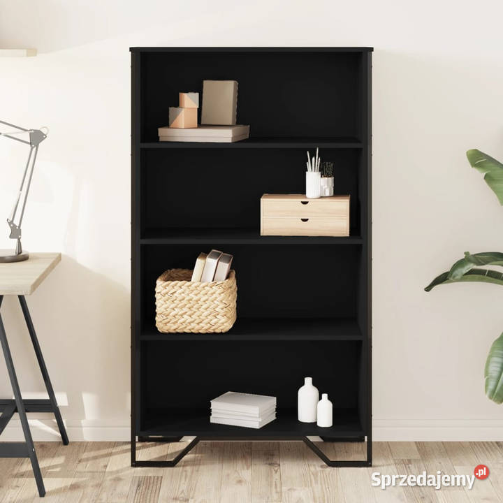 Regał na książki czarny 80x31x1375 materiał Warszawa sprzedam
