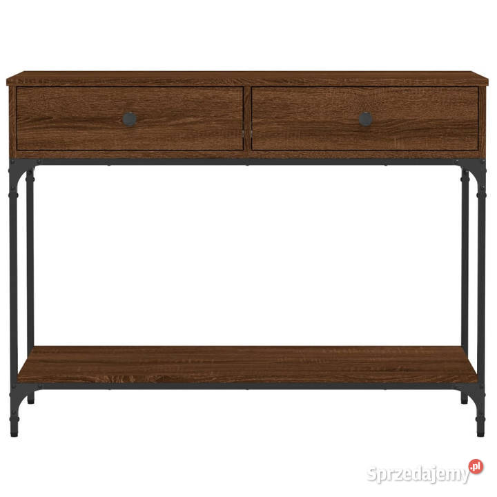 Stolik konsolowy brązowy dąb 100x345x75 WM833397