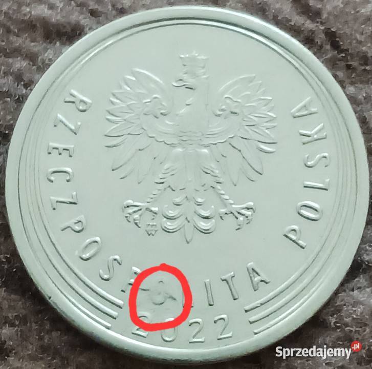 1 Złoty 2022 r Destrukt menicy wielkopolskie Konin