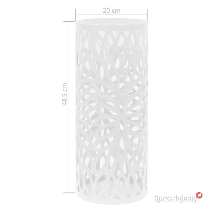 Stojak na parasole design w liście stalowy biały Pozostałe Warszawa