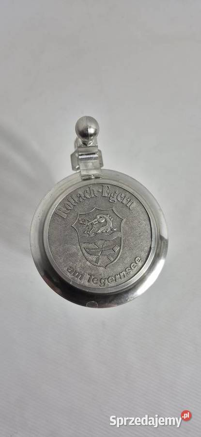 Kolekcjonerski Kufel Tegernsee Szklany z Cynową lubelskie Biłgoraj