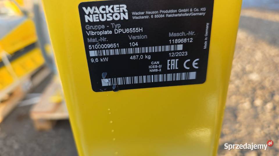 Zagęszczarka dwukierunkowa WACKER NEUSON Dunkowa