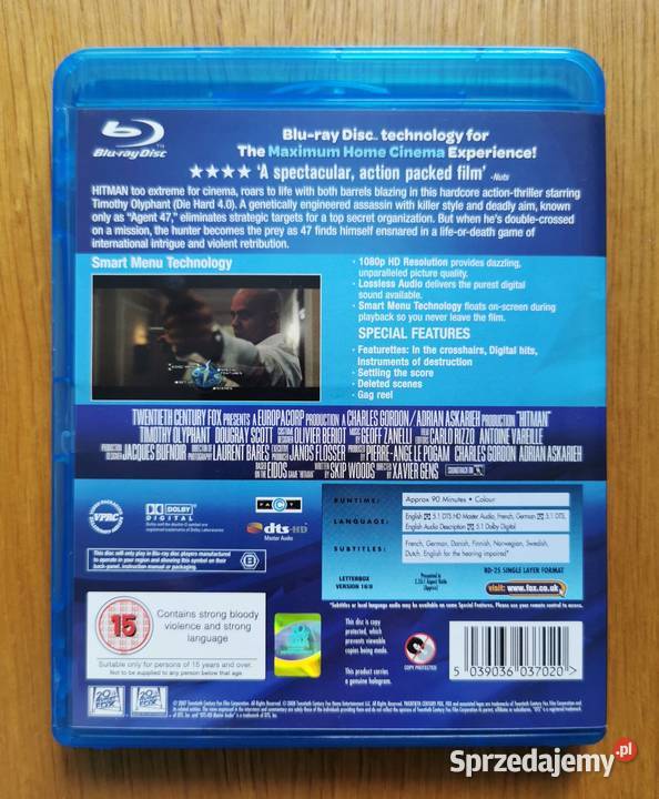 Hitman Hitman Agent 47 Bluray En 2007 Timothy Parzęczew sprzedam