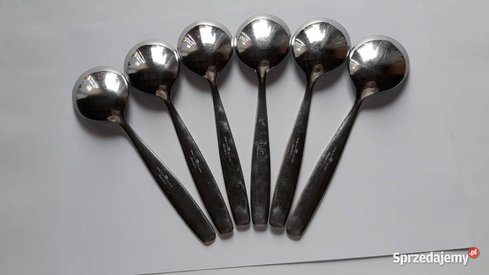 Łyżki do bulionu WKLĘSŁY Gerlach sztućce PRL Dąbrowa Górnicza