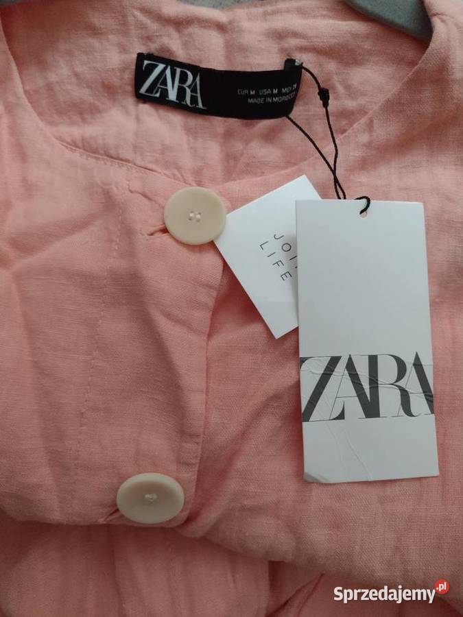 38M ZARA Lniany płaszcz oversize z małopolskie Kraków