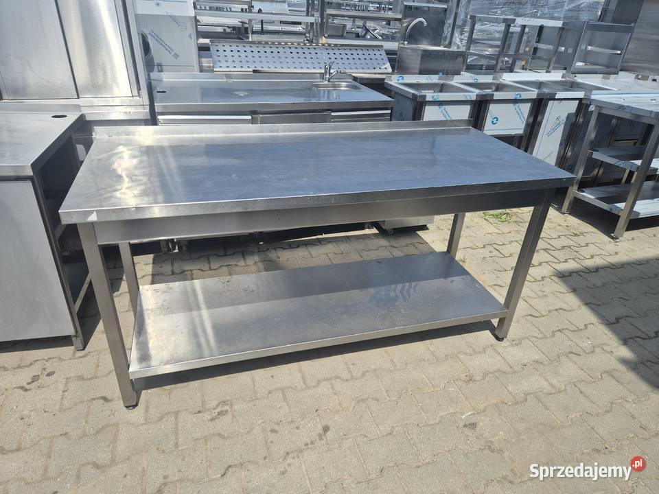 STÓŁ GASTRONOMICZNY PRZYŚCIENNY Z PÓŁKĄ 1707085 Gastronomia Ostrów Wielkopolski sprzedam