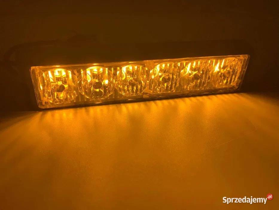 zestaw 4 18W stroboskopów pomarańczowych LED Pomiechówek