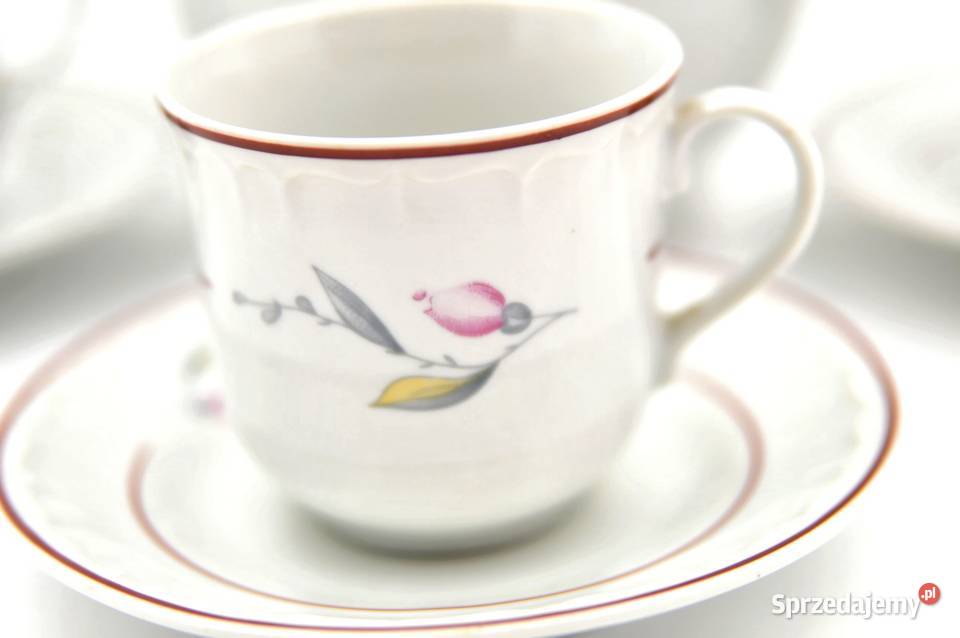 Porcelana Bogucice PRL serwis kawowy Żarki-Letnisko