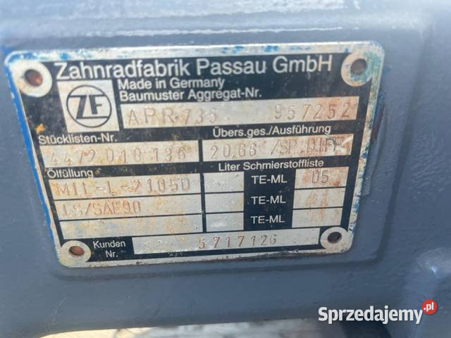 ZF APR735 zwolnica Piasta Półoś obudowa mostu Jastrzębniki sprzedam