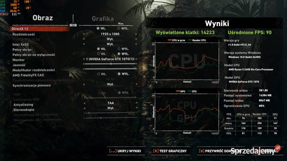 Komputer Gamingowy Ryzen 5 2600 GTX 1070 8GB Liczba rdzeni procesora 6 Ostrów Wielkopolski