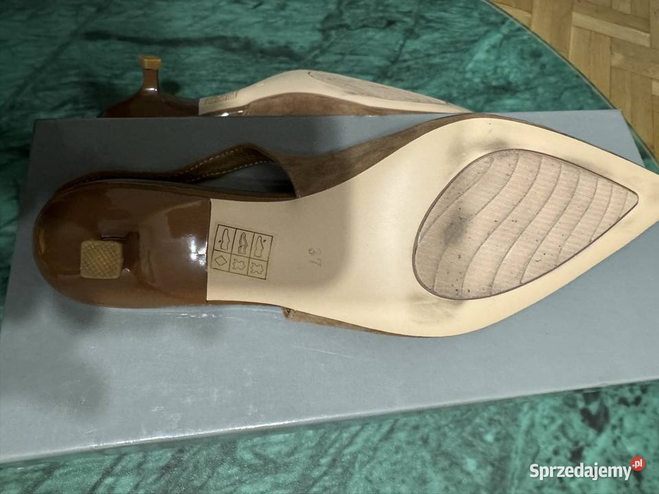 Obuwie damskie 37 zamszowe skóra naturalna 24cm Czółenka Częstochowa