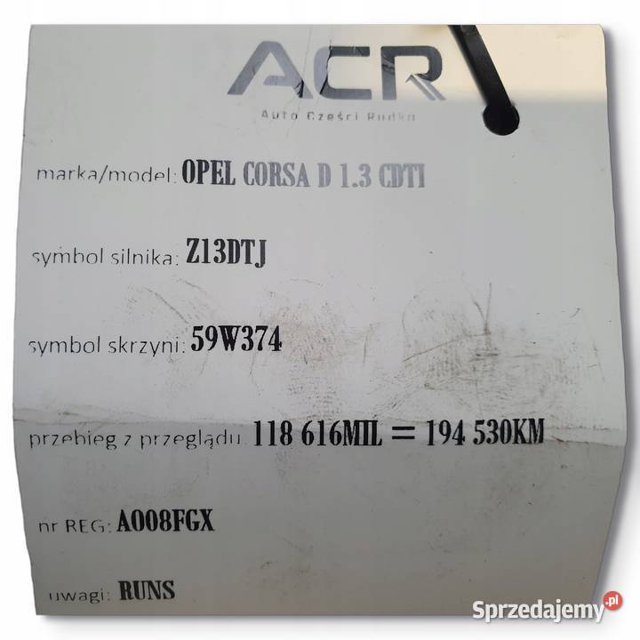 ROZRUSZNIK Opel Corsa D 13 CDTI valeo 55217672 Chełm