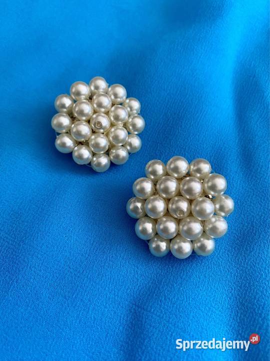 klipsy perełki z czasów PRLu w kształcie Gdynia