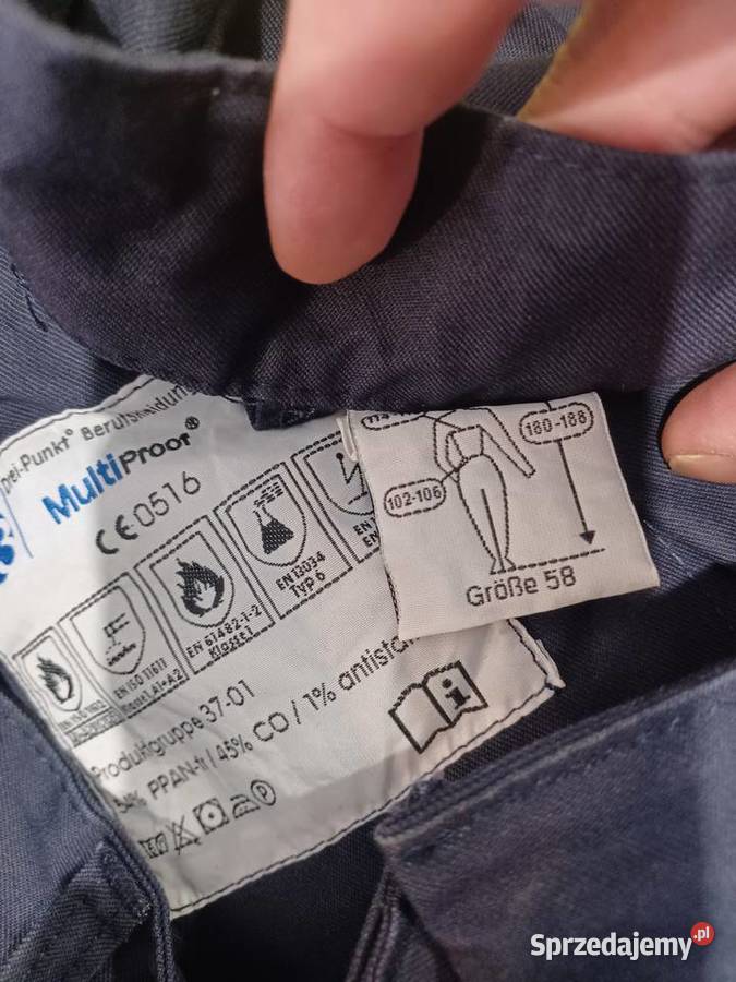 Spodnie robocze bluza spawacza Rozmiar 3XL