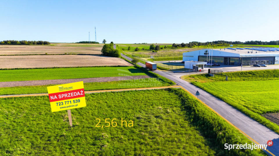 Działka inwestycyjna 256 ha GrabnikKrasnobród asfalt lubelskie Grabnik