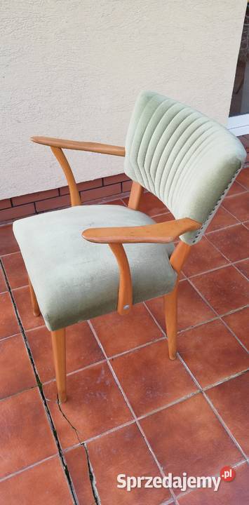 Krzesło z podłokietnikami art deco PRL fotel mazowieckie