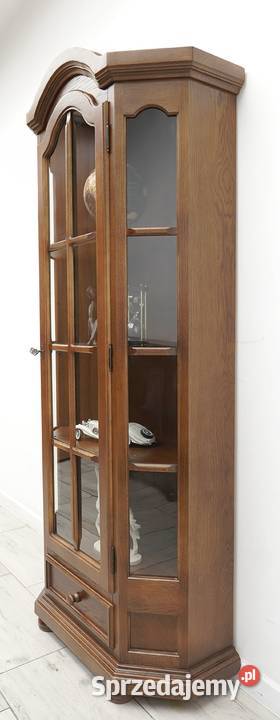 Stylowa dębowa witryna w stylu eklektycznym Jerka