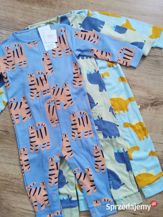 Pajacyki rampersy chłopięce Next piżamki pajace Lipowa sprzedam