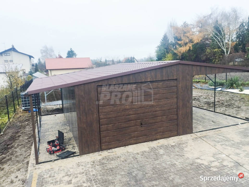 Garaż Blaszany 4x6 2x Wiata 4x6 15x6 Brama