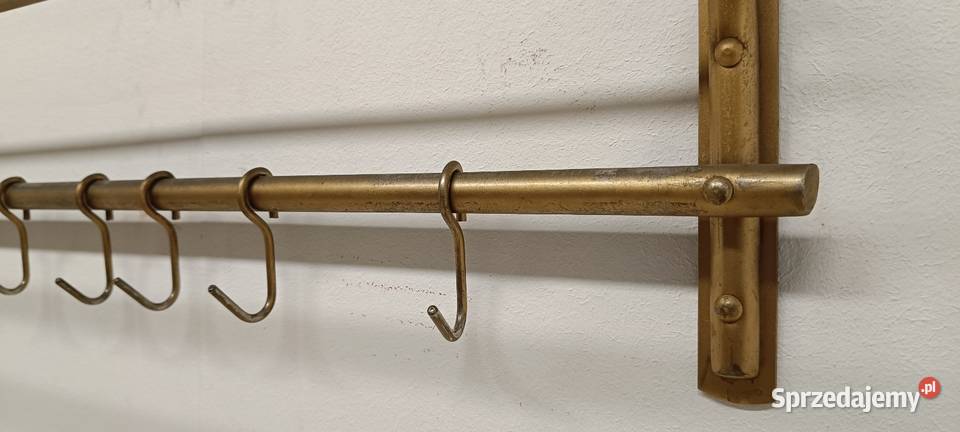 wieszak do przedpokoju vintage metalowy PRL łódzkie