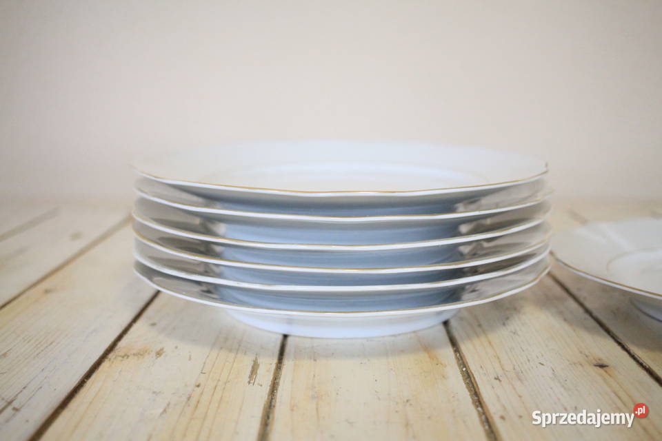 Talerze płytkie MONOPOLI ITALY Vintage 7 sztuk śląskie Pszczyna sprzedam
