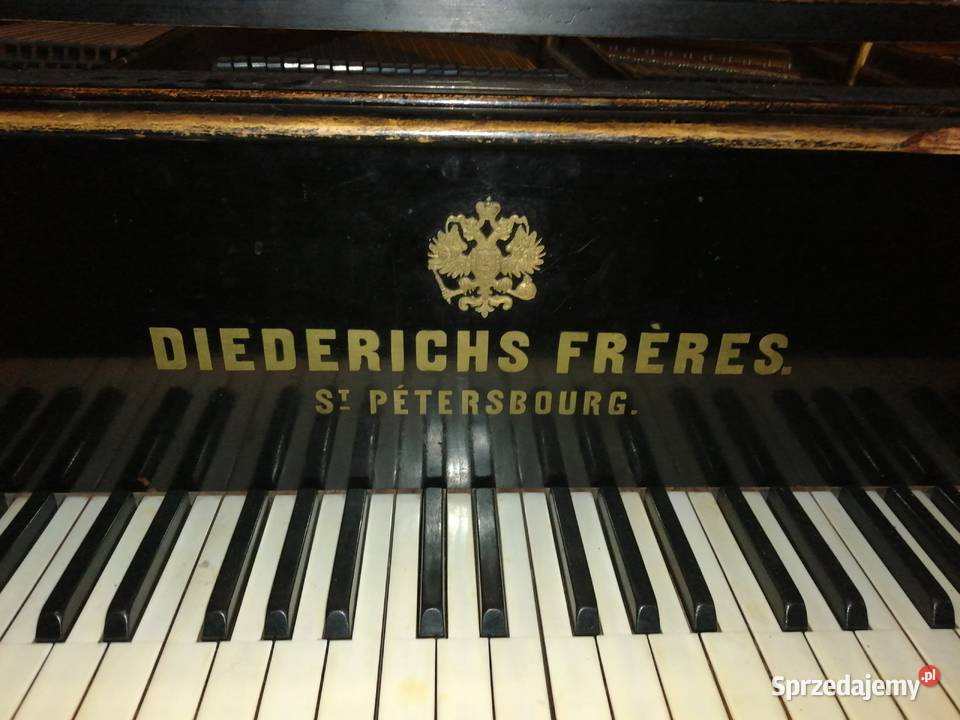 Fortepian Diederichs Freres real foto Gdańsk