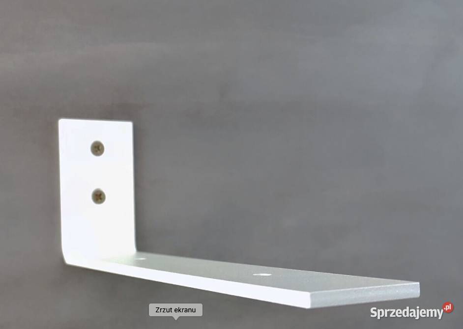 wspornik biały do półki metalowy