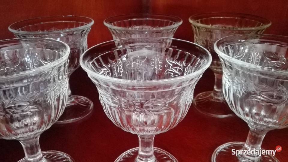 Kielichy puchary 6 szkło Ząbkowice Śląskie podlaskie Białystok sprzedam