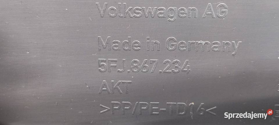 SEAT TARRACO OSŁONA SŁUPKA PRAWY PRZÓD 5FJ867234 osobowe Osłony i zaślepki sprzedam