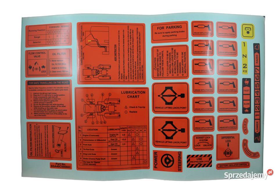 Naklejki Mitsubishi VST SHAKTI FIELDRTAC MT224 Tajęcina