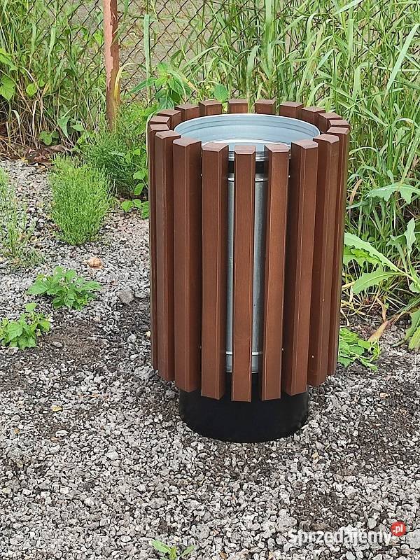 Stalowe kosze miejskie uliczny okrągły stalowy Warszawa