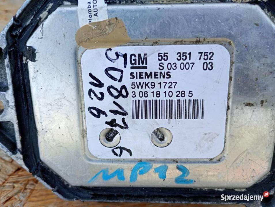 STEROWNIK SILNIKA KOMPUTER OPEL VECTRA C ZAFIRA osobowe Gliwice