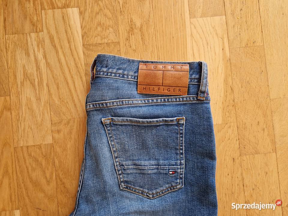 Spodnie męskie dżinsy niebieskie Tommy Hilfiger Bibice