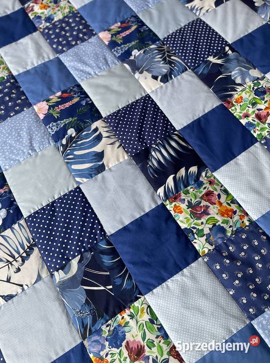 Narzuta patchwork 180205 Granatowa