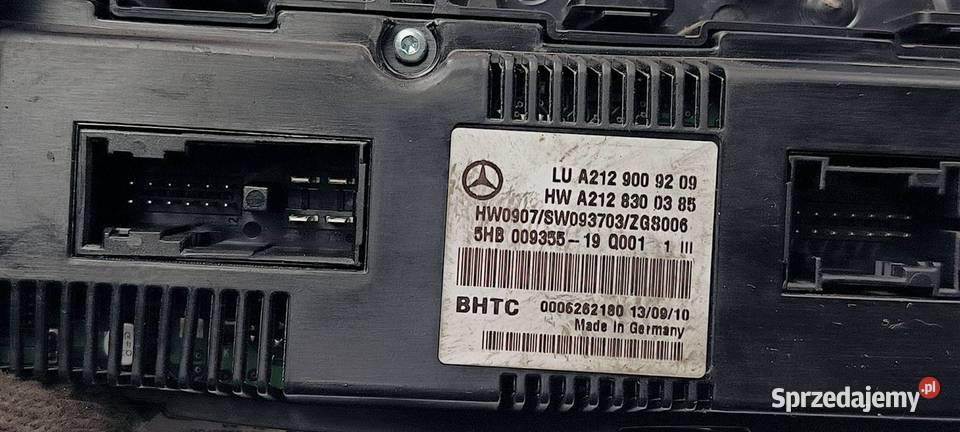 PANEL KLIMATYZACJI MERCDESBENZ W212 E350 osobowe Lipno