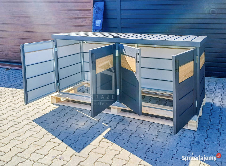 Zabudowa koszy na śmieci wiata obudowa Grudziądz