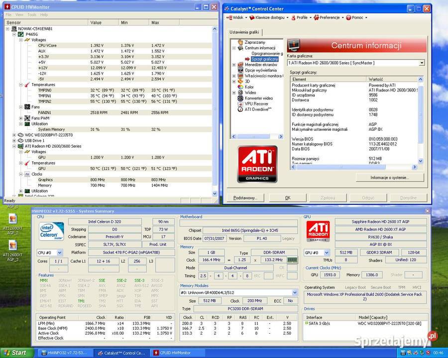 SAPPHIRE ATI Radeon HD2600 XT 512MB 128bit GDDR3 SAPPHIRE