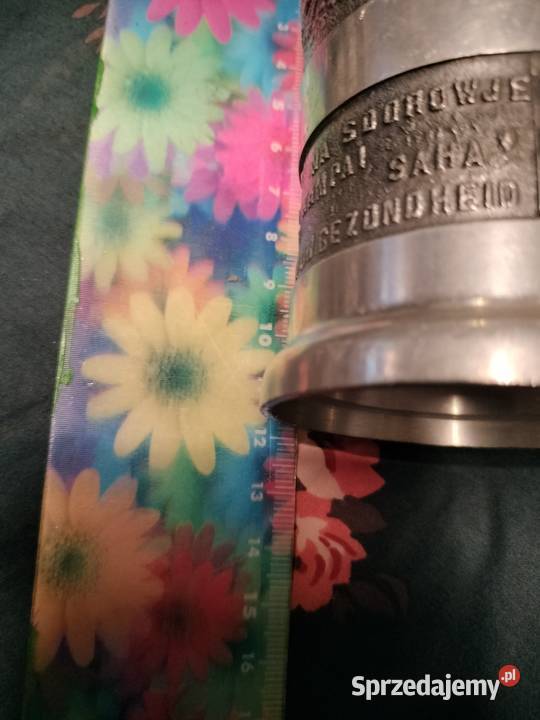 Metalowy kubek cynowy kielich sygnowany zachodniopomorskie Choszczno