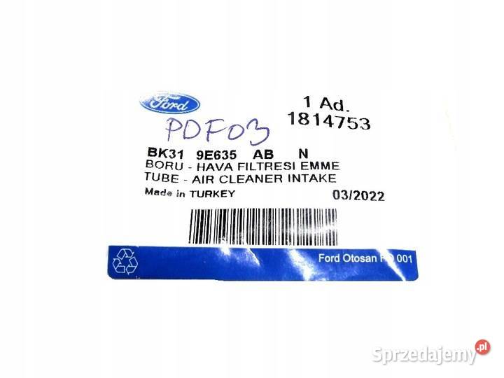 RURA DOLOT FILTRA POWIETRZA FORD TRANSIT 2014