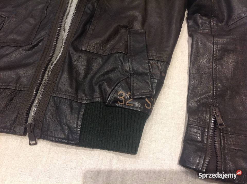 Kurtka Męska Skórzana RIVER ISLAND r M Nowa Sól