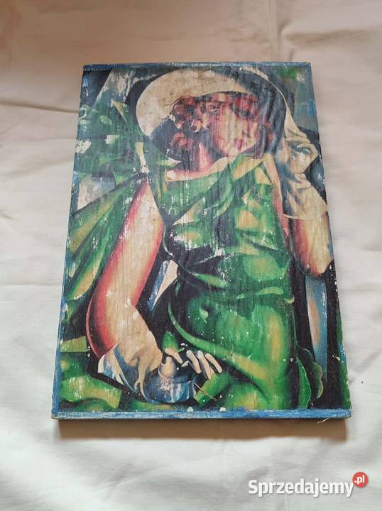 Tamara Łempicka Obraz na drewnie PREZENT Rękodzieło Gdańsk