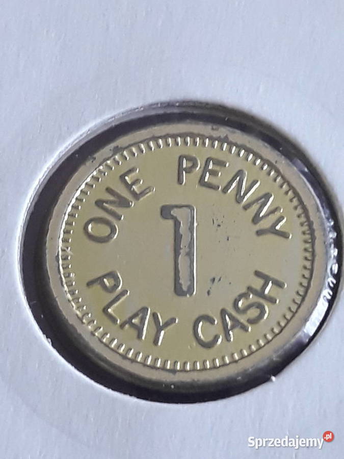 Żeton One penny play cash Anglia Konin