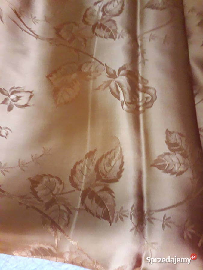 atłasowe zasłony 3x245 m odcienie pomarańczowego