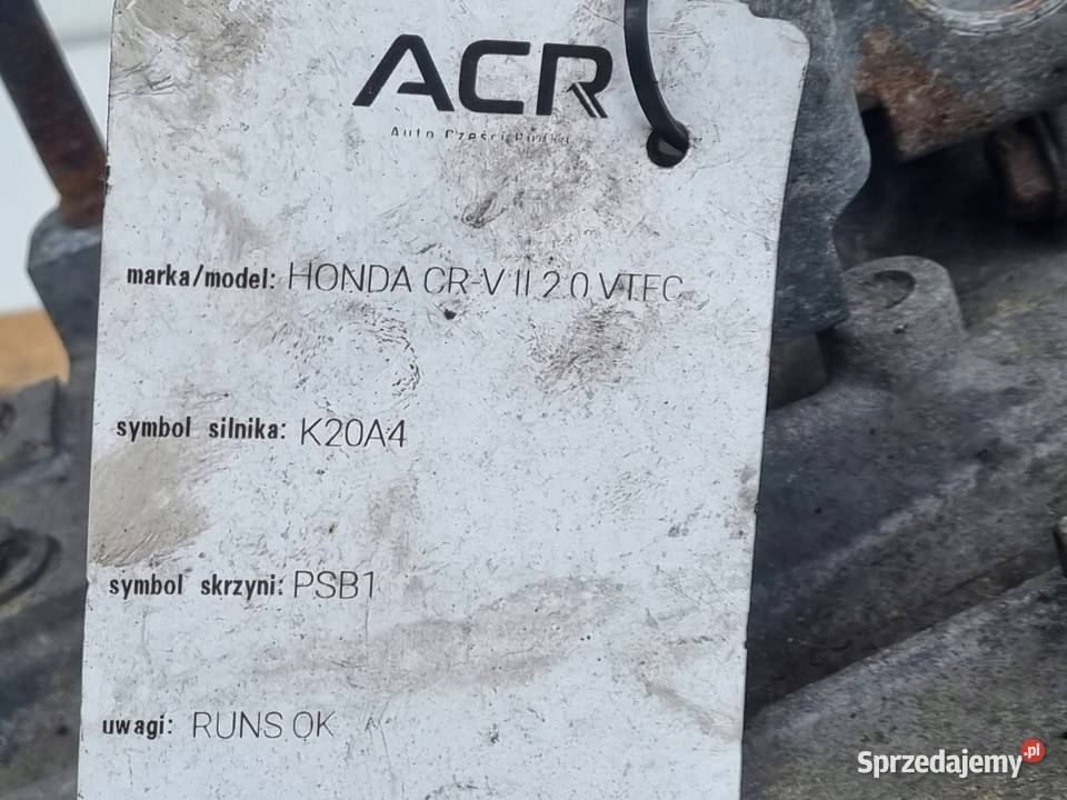 Honda CRV II CRV 20 VTEC SKRZYNIA BIEGÓW lubelskie