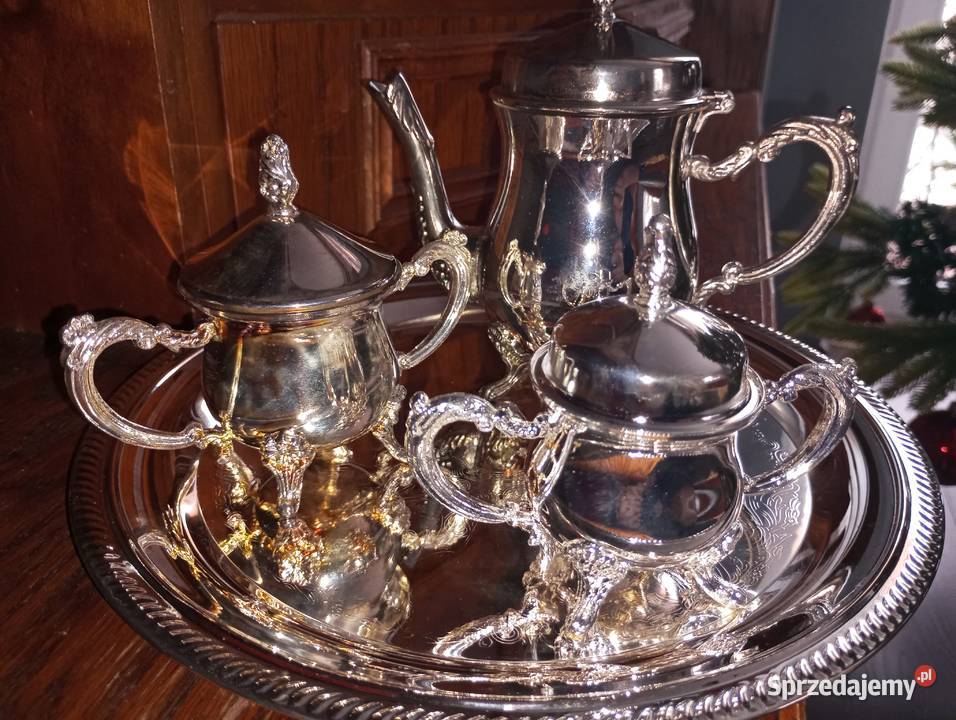 Posrebrzany mini zestaw do kawy herbaty Biłgoraj