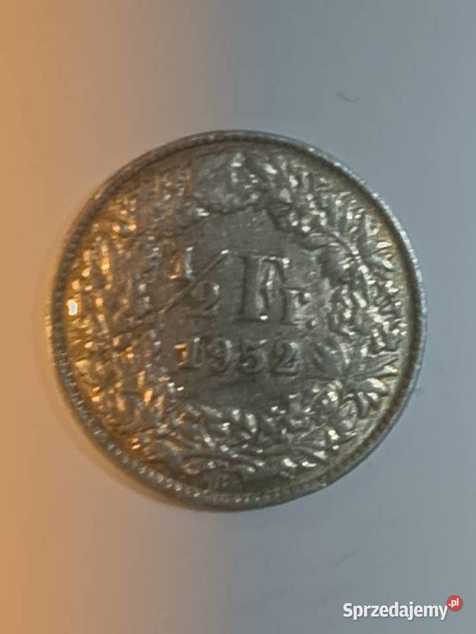 12 Franka szwajcarskiegosrebro1952r Rzeszów